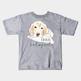 DOGS Heal my Soul - Golden Retriever Kids T-Shirt